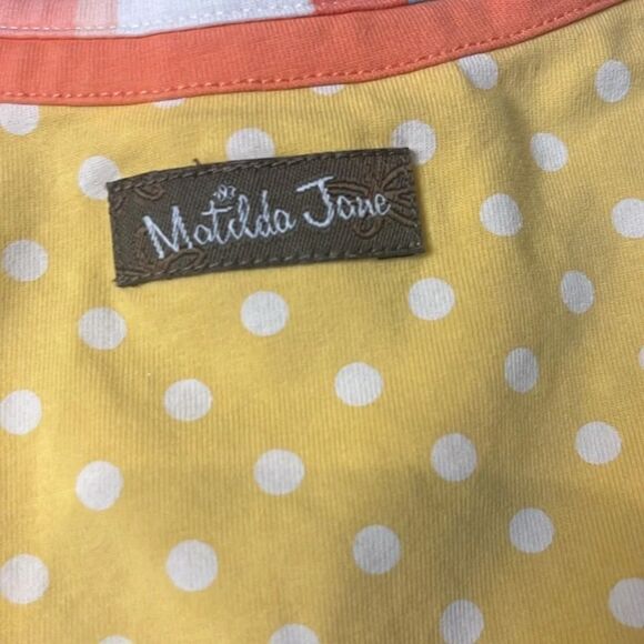 Matilda Jane Yellow Polka Dot Tiered Tank, size 8 - Picture 7 of 7